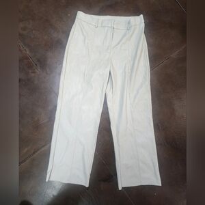 7 For All Mankind Vegan Leather Pants – Size Large – Cream/Ivory